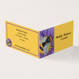 Abeja de las tarjetas de visita del doblez del