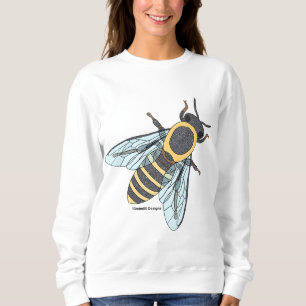 Abeja de miel (blanca) - Sudadera básica femenina