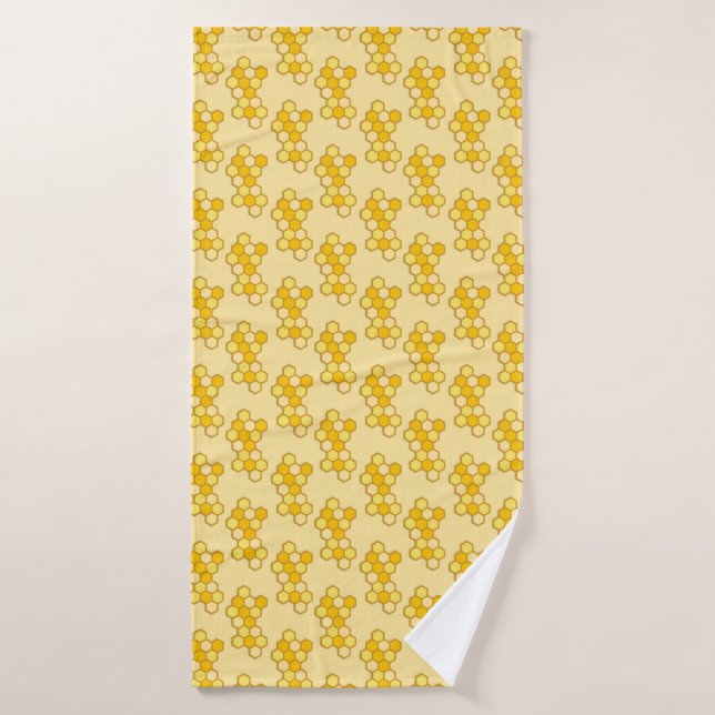 Abeja de miel impresa (Toalla de baño)