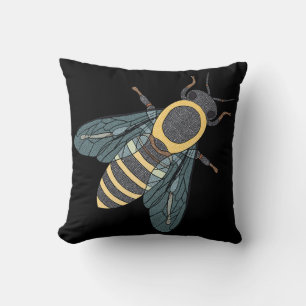 Abeja de miel (negra soltera) - Almohada