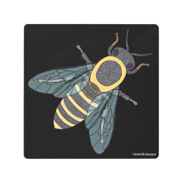 Abeja de miel (negro) - Impresión Metalizado