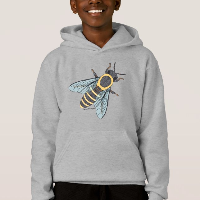 Abeja de miel (vívido) - Hoodie de niño (Anverso)