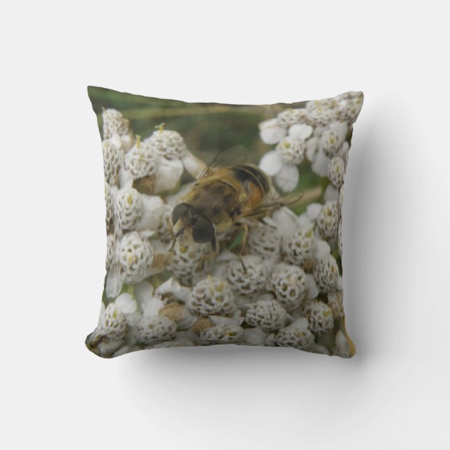 Abeja de miel y almohada de flores (Anverso)