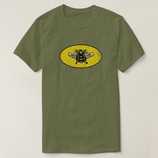 Abeja del vintage - camiseta de la abeja (Diseño del anverso)