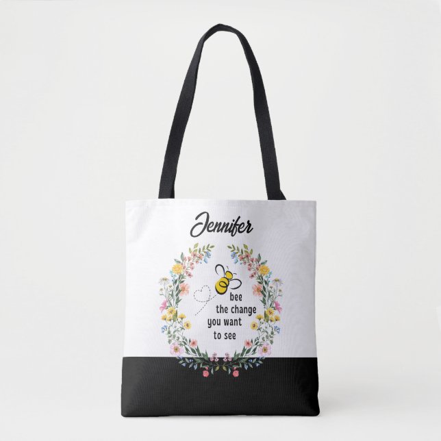 Abeja el cambio de la bolsa de té personalizada (Anverso)