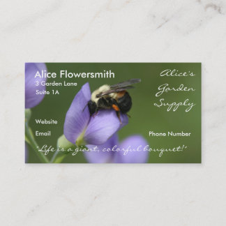 Abeja en el añil - tarjeta de visita