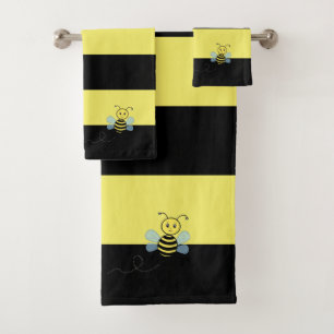 Abeja en rayas negras y amarillas