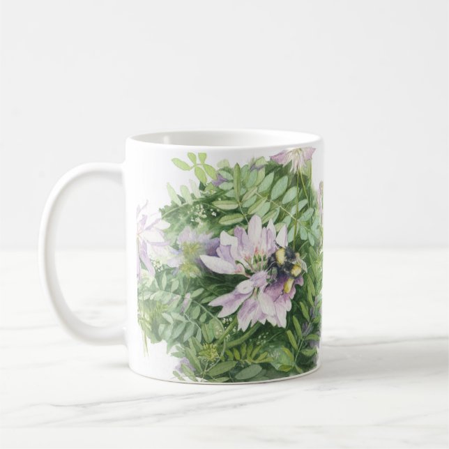 Abeja en una taza de flores (Izquierda)
