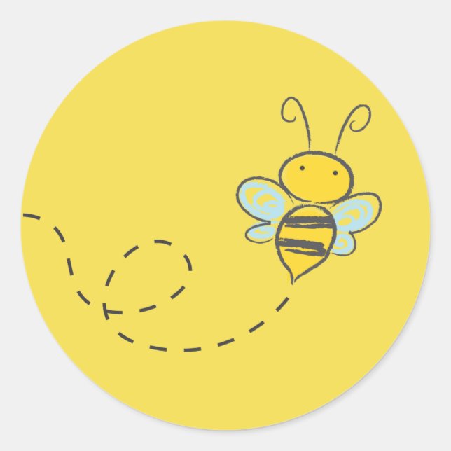 ABEJA EN VUELO ALREDEDOR DE LOS PEGATINAS (Anverso)