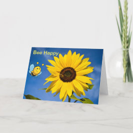 Abeja Feliz. Tarjeta en blanco