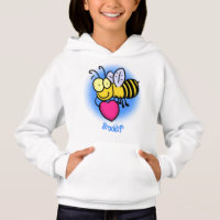 Abeja graciosa y linda con ilustracion personaliza