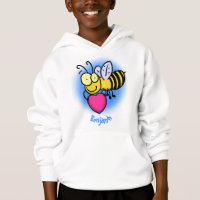 Abeja graciosa y linda con ilustracion personaliza