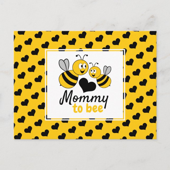 Abeja, invitación de Baby Shower (Anverso)