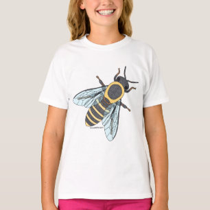 Abeja melífera (blanca) - Camiseta básica para niñ