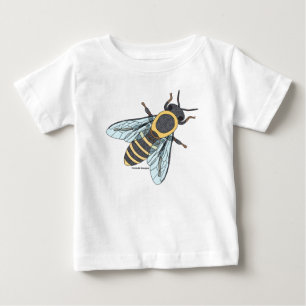 Abeja melífera (blanca) - Camiseta de bebé