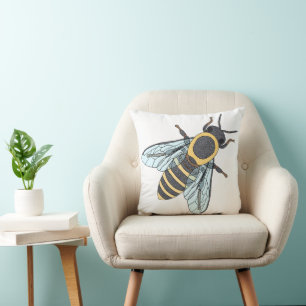 Abeja melífera (blanco individual) - Almohada