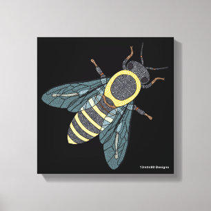 Abeja melífera (negra) - Lienzo