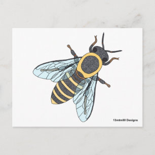 Abeja melífera - Tarjeta postal