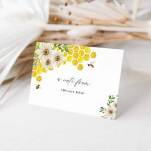 Abeja Melífera y Margaritas - Una Nota De, Plegada