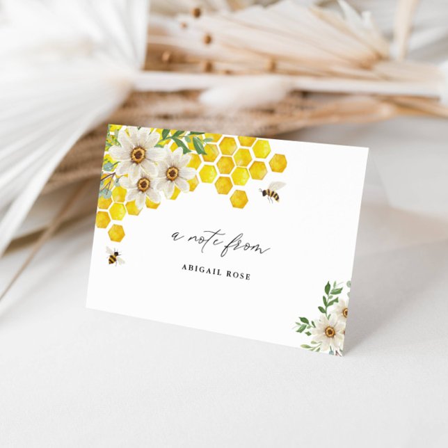 Abeja Melífera y Margaritas - Una Nota De, Plegada (Subido por el creador)