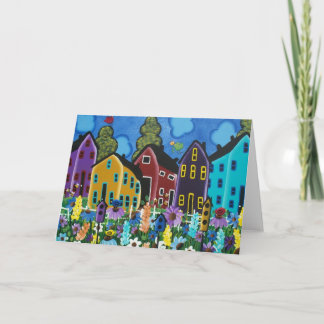 Abeja ocupada del ARTE POPULAR POR las tarjetas de