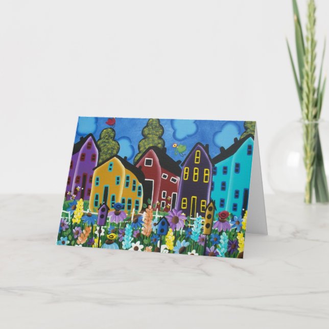 Abeja ocupada del ARTE POPULAR POR las tarjetas de (Anverso)