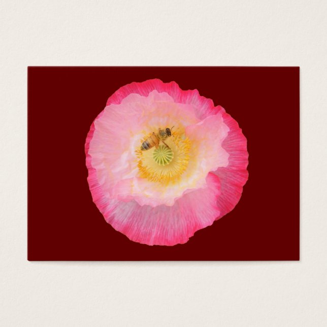 Abeja por amapola ~ ATC (Frente)