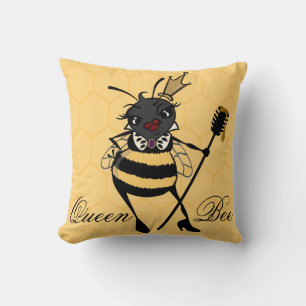 ABEJA REINA LINDA CON EL COJÍN DECORATIVO DEL