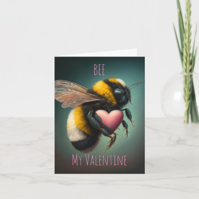 Abeja - Sé Mi San Valentín - Tarjeta del Día de Sa (Anverso)