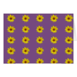 Abeja sobre el patrón de girasol amarillo en morad