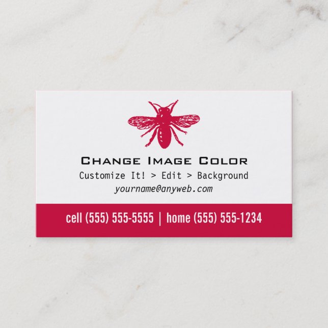 Abeja - tarjeta de visita personal (Anverso)