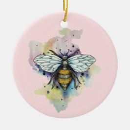 Abeja Y Arcoiris Llenan Ornamento De Navidad