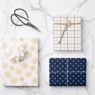 Abejas amarillas con hojas de papel de envolver de