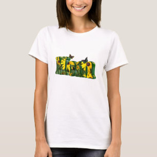 Abejas amarillas y mariposas mamá camiseta