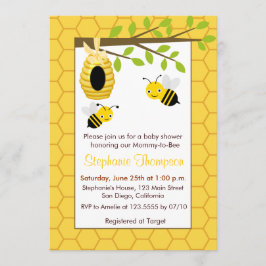 Abejas con burbujas, invitaciones a duchas para be