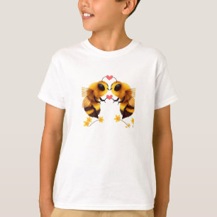 Abejas con camiseta básica para niños amantes