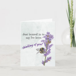 Abejas con flores de lavanda pensando en tu tarjet