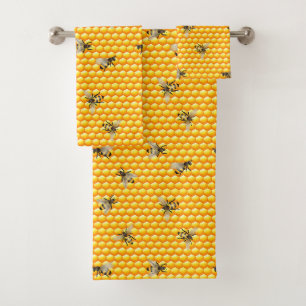 Abejas con toallas de baño de Honeycomb