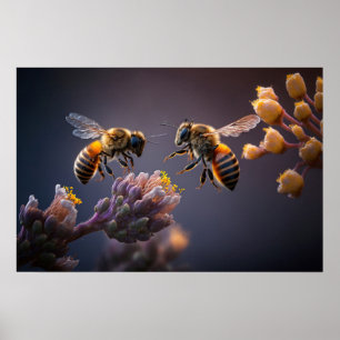 Abejas de arte poster