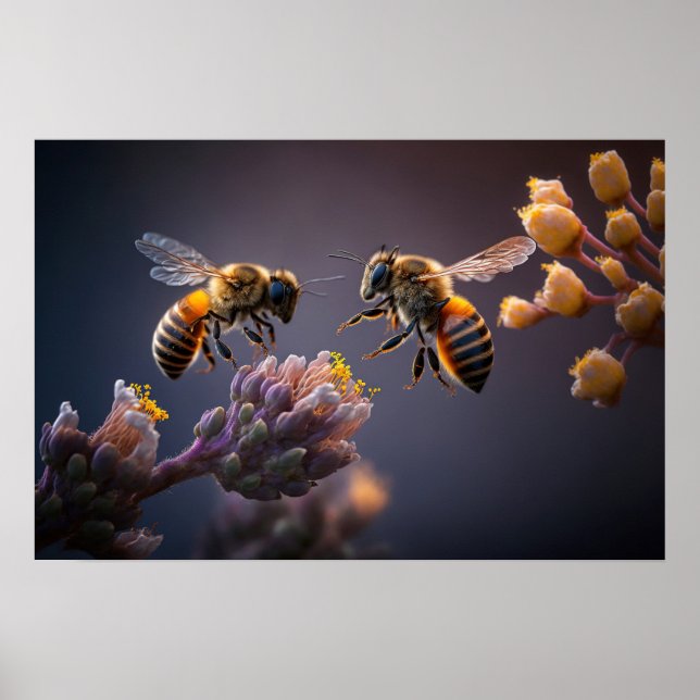 Abejas de arte poster (Frente)