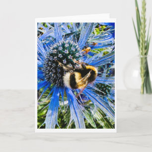 Abejas de burbujas Aman la tarjeta azul Thistle Bl