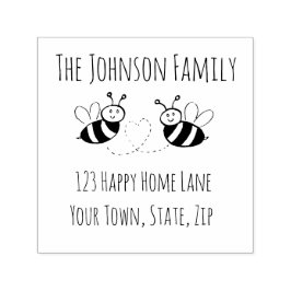 Abejas de miel con sello de dirección cardíaca