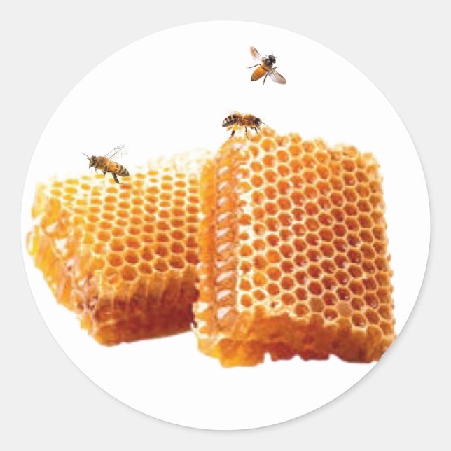 Abejas de miel en Sellos para sobres de Honeycomb (Anverso)