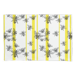 ¡Abejas de miel! Funda de almohada