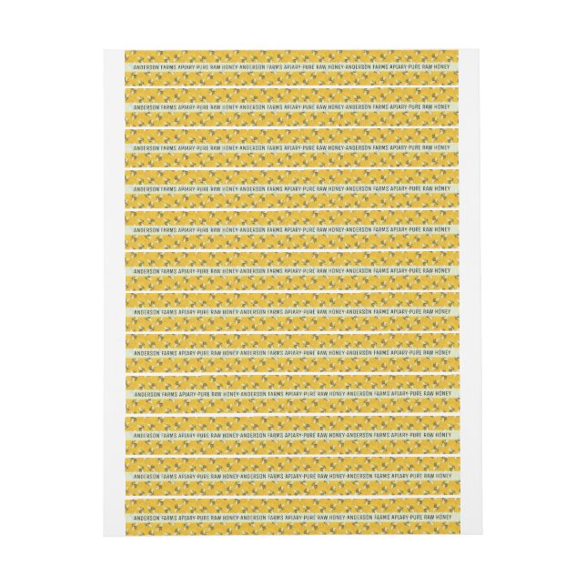 Abejas de miel Miel Jar Personalizado de sellos de (hoja)