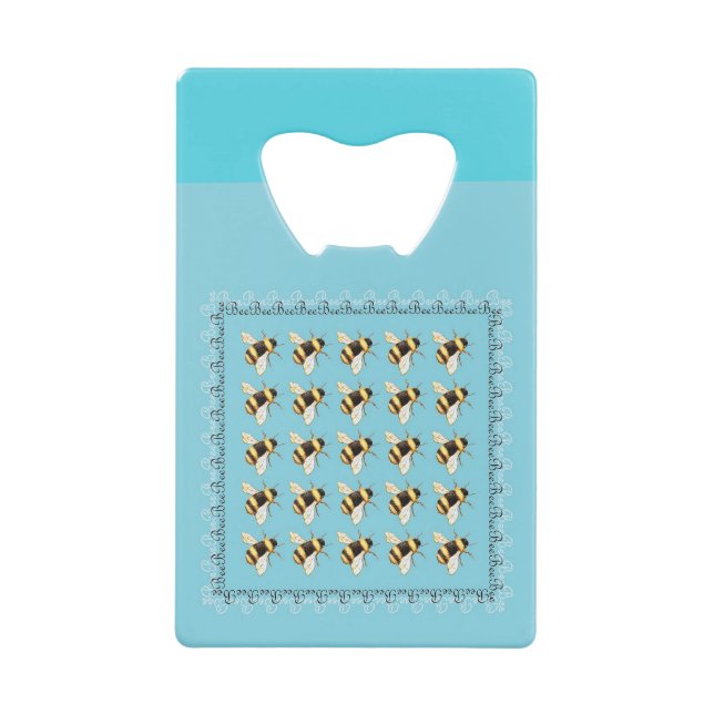 Abejas en el abridor de botellas de acero inoxidab (Anverso)