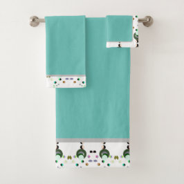 Abejas verde 2 toallas de baño