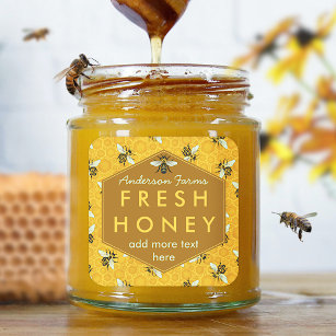 Abejas y abejas con etiqueta personalizada de jabó