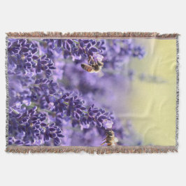 Abejas y manta de lanchas de lavanda