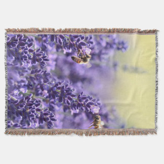 Abejas y manta de lanchas de lavanda